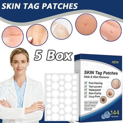 720PCS Skin Tag Remover Patches Quick Effective Mole Wart Removal Pad Sticker - Image 1 of 4