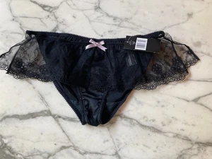 ELLE MACPHERSON INTIMATES Black Brief with Ruffle - Size L - NWT - Picture 1 of 5