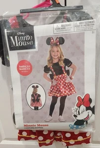 Disney Minnie Mouse Halloween Costume Dress & Ears Size Kids Toddler 3-4 - Picture 1 of 8