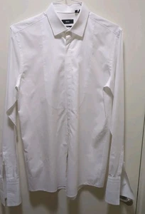 Hugo Boss Mens Slim fit White Dress Shirt Medium 15.5 34/35 in Long Sleeve - Picture 1 of 11
