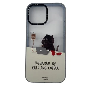 Funda Teléfono Casetify Apple iPhone 13 Pro Max Negra Gato Café Espresso Azul Divertida - Imagen 1 de 7