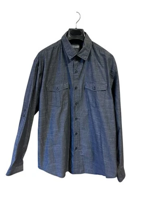 bruno Men’s L long sleeve with alternate roll up gray collared button up - Image 1 of 4