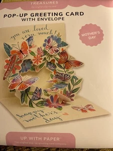 Mothers Day Card Pop Up Flowers& Heart - Picture 1 of 2