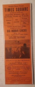 Lot 12: Romig & Rooney Bi Indoor Circus Detroit's Times Square Theatre 4.25 x 12 - Picture 1 of 1