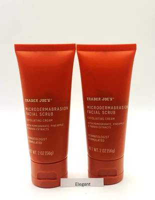 Paquete de 2 cremas exfoliantes exfoliantes de microdermabrasión Trader Joe's Nourish de 2 oz cada una Foto 1 de 2