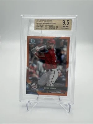 2018 Bryce Harper National Convention Bowman Chrome Orange /25 BGS 9.5 GEM MINT - Image 1 of 2