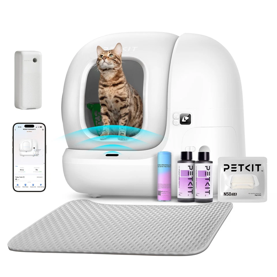 PETKIT Pura Max 2 Selbstreinigende Katzentoilette, Geruchsbeseitigung Katzenklo - Bild 1 von 4