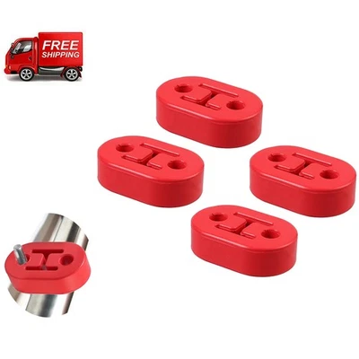 4X Soporte de goma para montaje en punta de tubo de escape de coche 12 mm 2 orificios de repuesto Foto 1 de 4