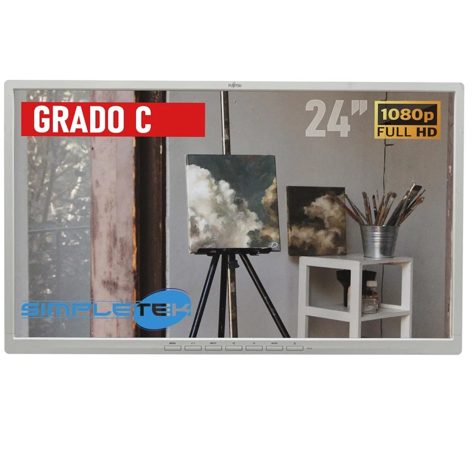 Fujitsu B24w-5 Bildschirm LCD Display 24 " HD VGA DVI Multimedia Lautsprecher PC - Bild 1 von 4