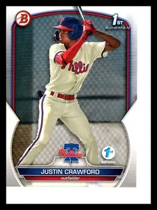 Justin Crawford 2023 Bowman 1st Edition #BPPF-3 Philadelphia Phillies Prospect - Picture 1 of 2