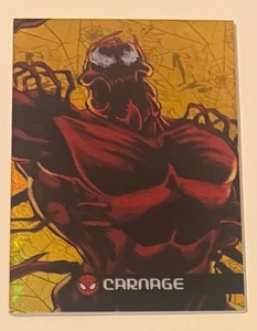 2017 Upper Deck Fleer Ultra Spider-Man Royal Foil Pattern 2 Carnage #'d 04/10 - Imagen 1 de 2