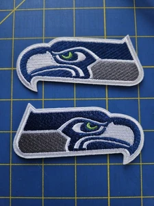 Seattle Seahawks Juego de Parches Bordados de Hierro para Izquierda y Derecha Fútbol NFL 4"x2" - Imagen 1 de 5