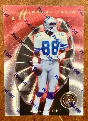 1997 Pinnacle Totally Certified - Michael Irvin #42 Platinum Red /4999 - Image 1 of 2