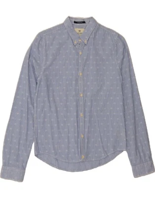 SCOTCH SHRUNK Boys Shirt 13-14 Years Blue Pinstripe Cotton DP02 - Image 1 of 3