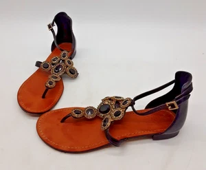 Vince Camuto Black Beaded Diamante Sandals - UK Size 6 - EU Size 39 - Picture 1 of 8