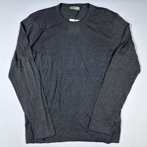 NUEVO CON ETIQUETAS HAGEN CARMEL Suéter Informal Para Hombre Talla Grande L Gris Cuello Redondo L/S Seda/Lino - Imagen 1 de 6