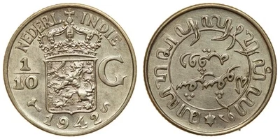 Netherlands East Indies - 1/10 Gulden 1942-S - Silver - Image 1 of 3