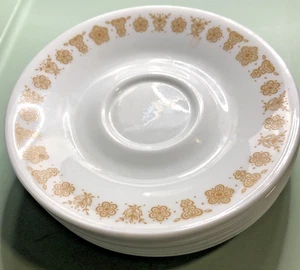 8 Vintage Corelle by Corning Gold Butterfly Salad Dessert Plates 6 3/4” - Picture 1 of 10