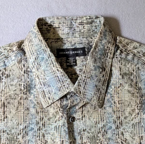 Jhane Barnes Hemd Herren 3XL Mehrfarbig Knopfleiste Langarm Strukturgewebe - Bild 1 von 10