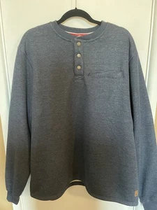 Sudadera Henley Coleman Para Hombre Cálida Sherpa Forrada Bolsillo Seguro en el Pecho Nueva Sin Etiquetas XXL - Imagen 1 de 3