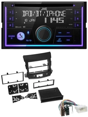 JVC MP3 USB 2DIN DAB Bluetooth CD Autoradio für Citroen C-Crosser Mitsubishi Out - Bild 1 von 4