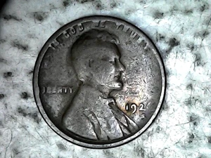 1926 S Lincoln Wheat Cent Obverse Struck Thru  Grease/Rim Strike - 1c. ER7 - Picture 1 of 2