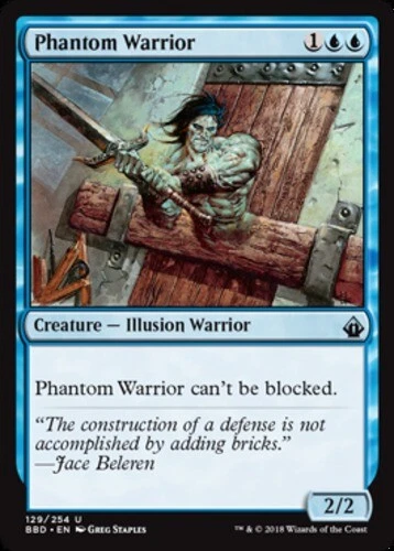 Phantom Warrior ~ Lightly Played Battlebond MTG Magic UltimateMTG Blue Card - Image 1 of 1