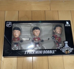 Chicago Blackhawks 3pk Mini Bobbleheads Forever Collectibles 2015 Stanley Cup - Picture 1 of 4