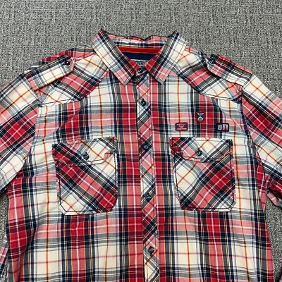 Company 81 Shirt Mens XL Red Plaid Button Up Long Sleeve 100% Cotton Casual - Image 1 of 4