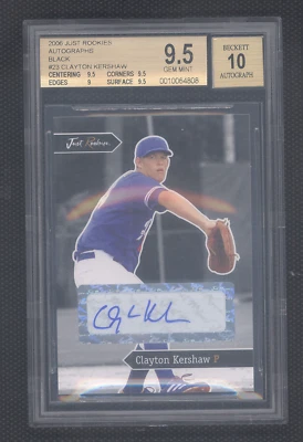 2006 Just Rookies Autographs Black Clayton Kershaw #/25 - Image 1 of 2