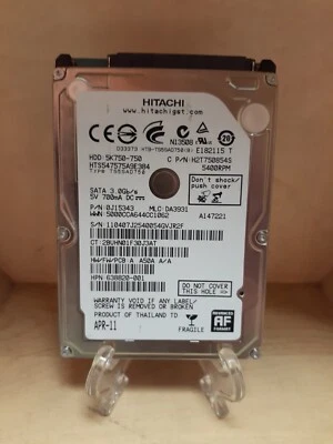 Hitachi HTS547575A9E384 750GB 2.5" SATA II Laptop Hard Drive 0J15343 638820-001 - Image 1 of 3
