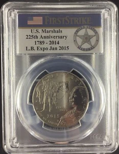2015-D PCGS MS69 U.S. MARSHALL SERVICE FIRST STRIKE L.B. EXPO .50 - Picture 1 of 1