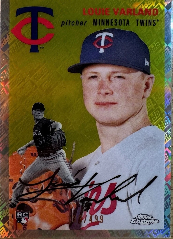 2023 Topps Chrome Platinum #115 Louie Varland RC Topps Logo Refractor #/499 - Image 1 of 4