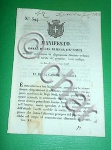 Decreti Regno Sardegna Torino Dritto di uscita del Granone 1847 - Picture 1 of 1