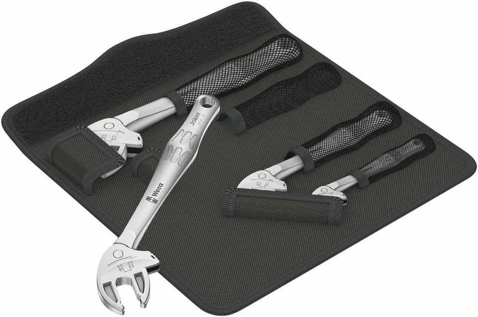Wera 4 Piece 6004 Joker Self Setting Adjustable Spanner Wrench Set,Wallet,020110