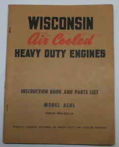 Wisconsin Air-Cooled Heavy-Duty Engine Model AENL Inst. Manual and Parts List - Picture 1 of 6