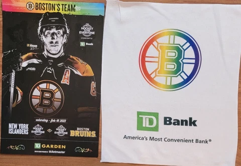 Boston Bruins 2022~2023 Brad Marchand HOCKEY IS FOR EVERYONE Rally Towel &Poster Cover