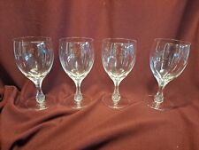 Orrefors Crystal Coronation Water Goblets 6" Set of 4 - Excellent Condition