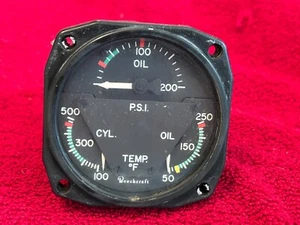 BEECHCRAFT 3 IN 1 INDICATOR P/N 96-380016-1 WESTON P/N 22-804-08-1 - Picture 1 of 7