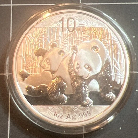 2010 1oz 10 Yuan Silver Panda Coin in Capsule -FROSTED BAMBOO- MAKE AN OFFER‼️ - Image 1 of 2