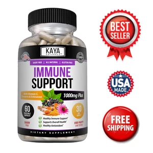 Immune System Booster, Elderberry, Zinc, Probiotics, Echinacea, Garlic, Turmeric - Picture 1 of 16