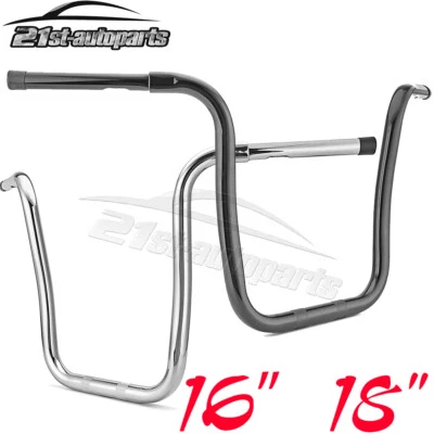 Rise 16" 18" Ape Hanger Bar Handlebar Fit Harley Touring Road King CVO Special - Image 1 of 4