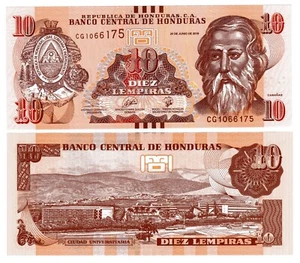 Honduras P-99d 10 Lempiras 2019 UNC - Bild 1 von 1