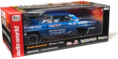 Auto World "Legends 1/4 Mile" 1962 Pontiac Catalina-Arnie Beswick 1:18 Car AW323 - Image 1 of 4
