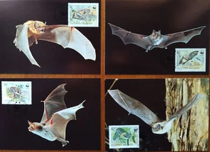 Bulgaria-1989 ☀ W.W.F. - Fauna  Fruit Bats bat ☀ 4x MC - Picture 1 of 1