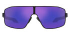 Prada Ps 54Ys Men's Sunglasses Matte Black Frame Dark Blue Violet Mirrored Lens