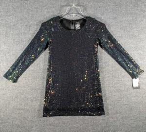 Art Class Sequin Glitter Rainbow Long Sleeve Girls Dress Size Large (10/12) - Picture 1 of 18