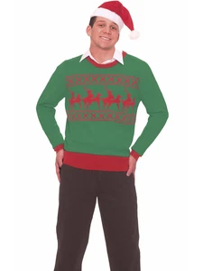 Reindeer Games Christmas Sweater Men's Costume - Size Medium - Picture 1 of 1