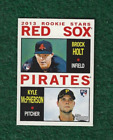BROCK HOLT - 2013 TOPPS HERITAGE - ROOKIE STARS - ROOKIE CARD # 74 - RED SOX MLB. rookie card picture