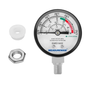 Black Steel Pressure Cooker Gauge, Pressure Canner Gauge, Steam Pressure Gaug... - Picture 1 of 7